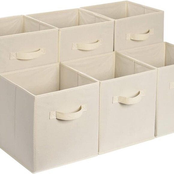 NEW 6 Pack of Cube Organizer Storage Bins Handles, Collapsible Fabric. - Picture 2 of 10